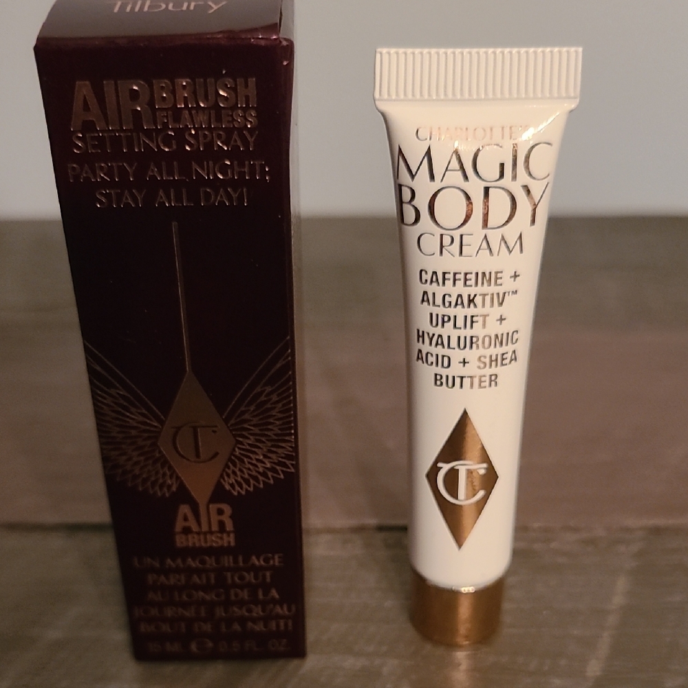 Charlotte Tilbury Airbrush Flawless Setting Spray and Magic‎ Body Cream